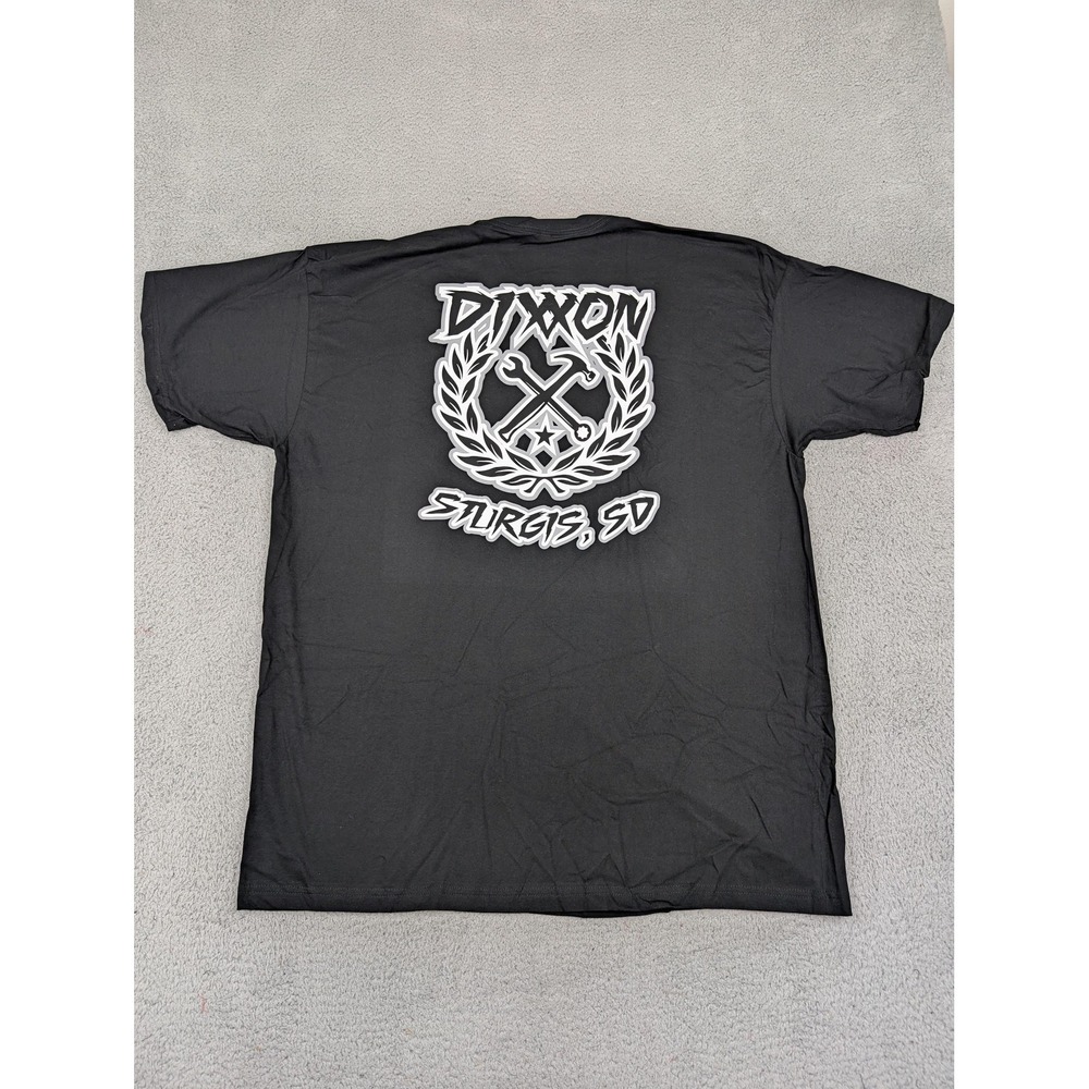Dixxon Shirt Mens 3XL Black Gray Sketchy Crest Sturgis SD Made in USA New